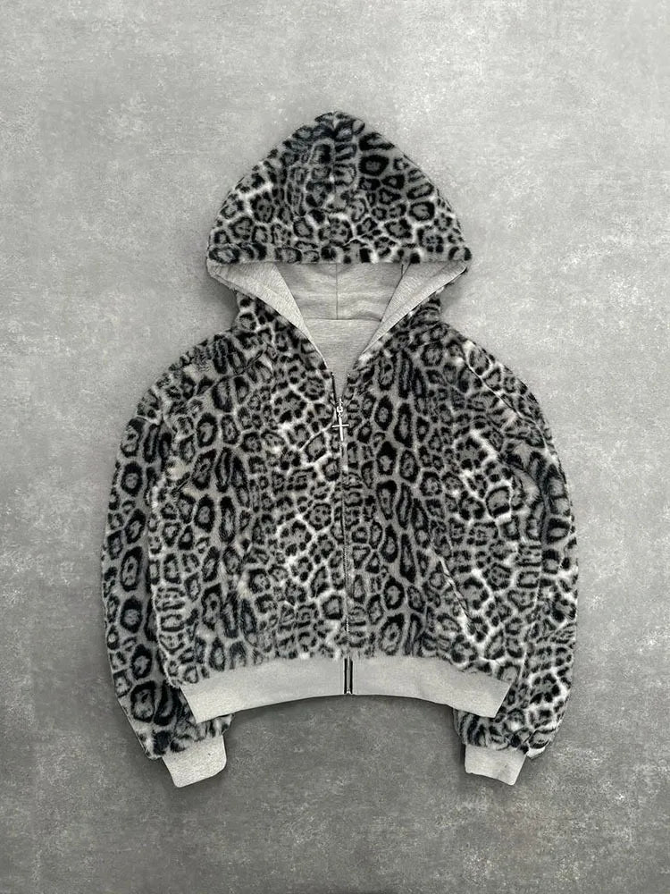 Mind of Life Leopard Reverse Hoodie